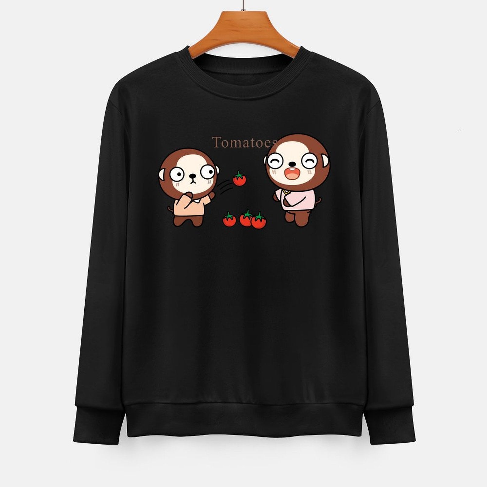 Front Patterned Long Sleeve TopStrong Printed